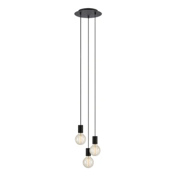 Markslöjd 108733 - Hanglamp aan een koord CIELO 3xE27/40W/230V zwart