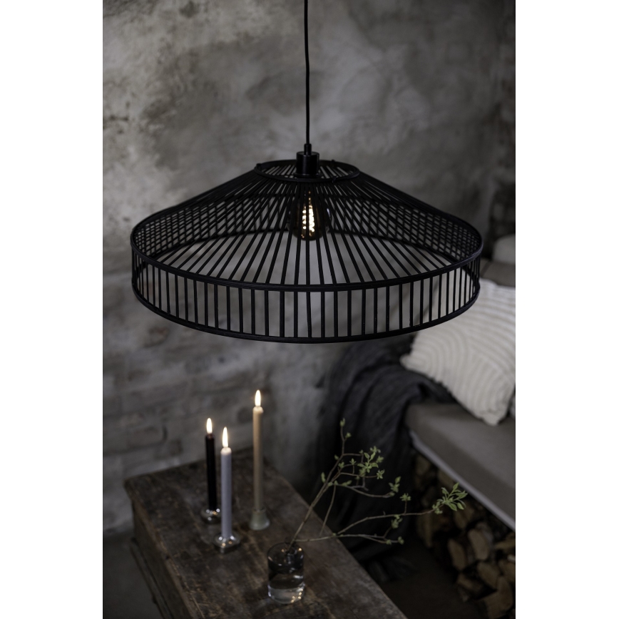 Markslöjd 108782 - Suspension filaire TAPA 1xE27/40W/230V noir/bambou