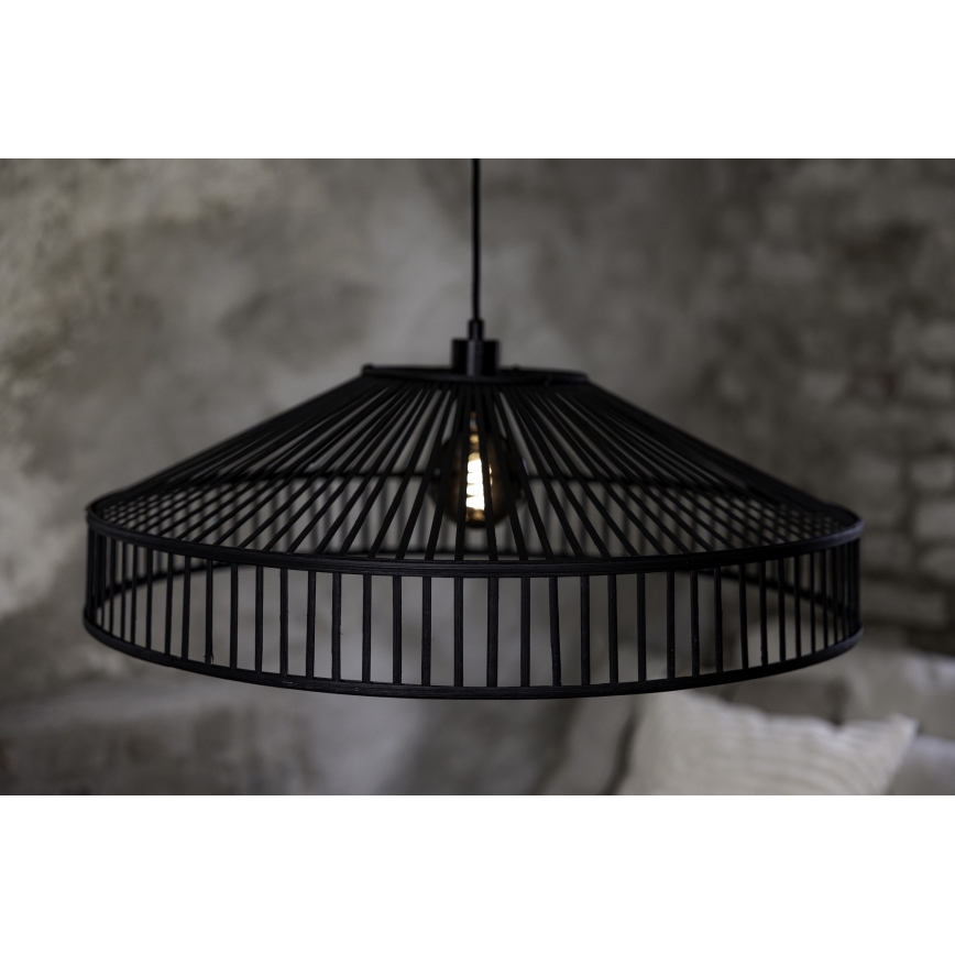 Markslöjd 108782 - Suspension filaire TAPA 1xE27/40W/230V noir/bambou