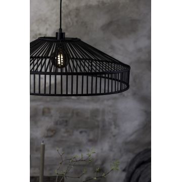 Markslöjd 108782 - Suspension filaire TAPA 1xE27/40W/230V noir/bambou