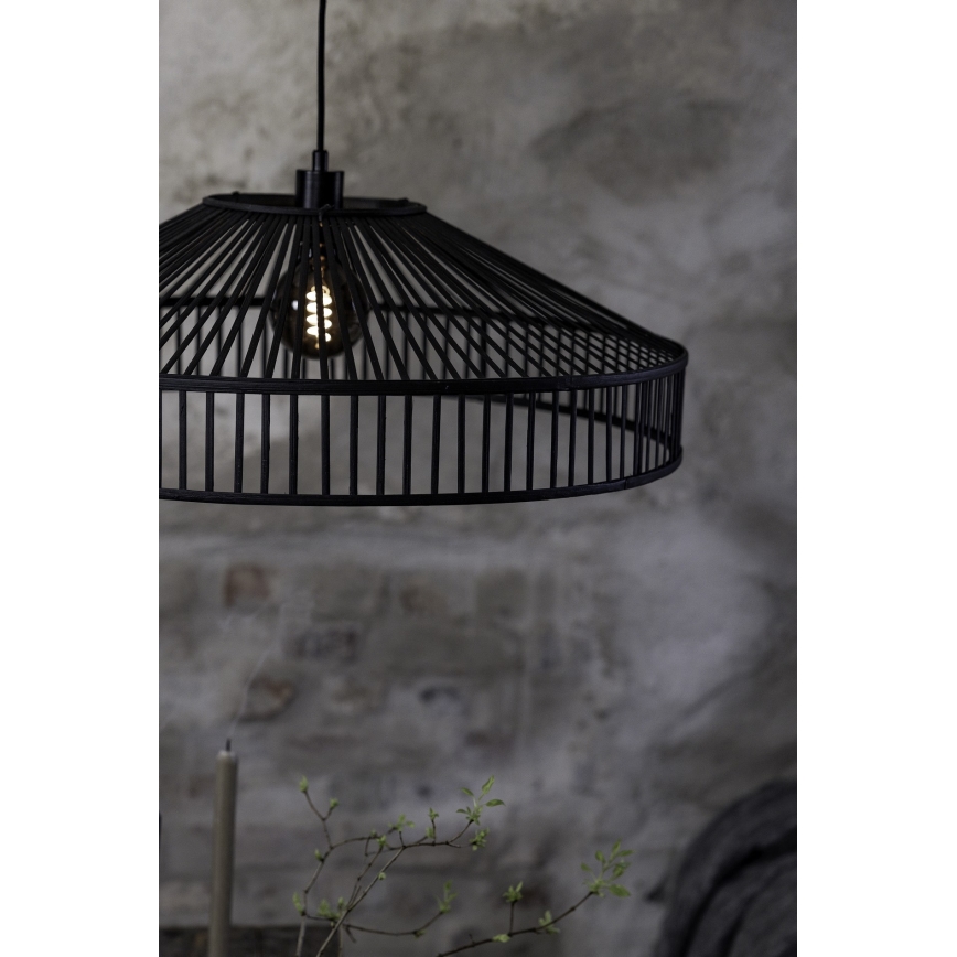 Markslöjd 108782 - Suspension filaire TAPA 1xE27/40W/230V noir/bambou