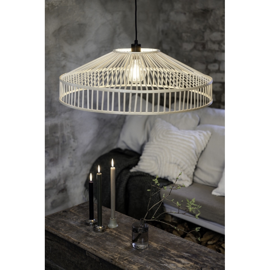 Markslöjd 108783 - Suspension filaire TAPA 1xE27/40W/230V beige/bambou