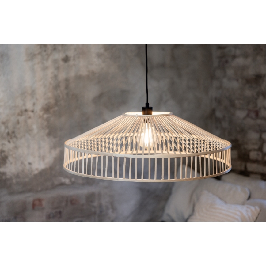 Markslöjd 108783 - Suspension filaire TAPA 1xE27/40W/230V beige/bambou