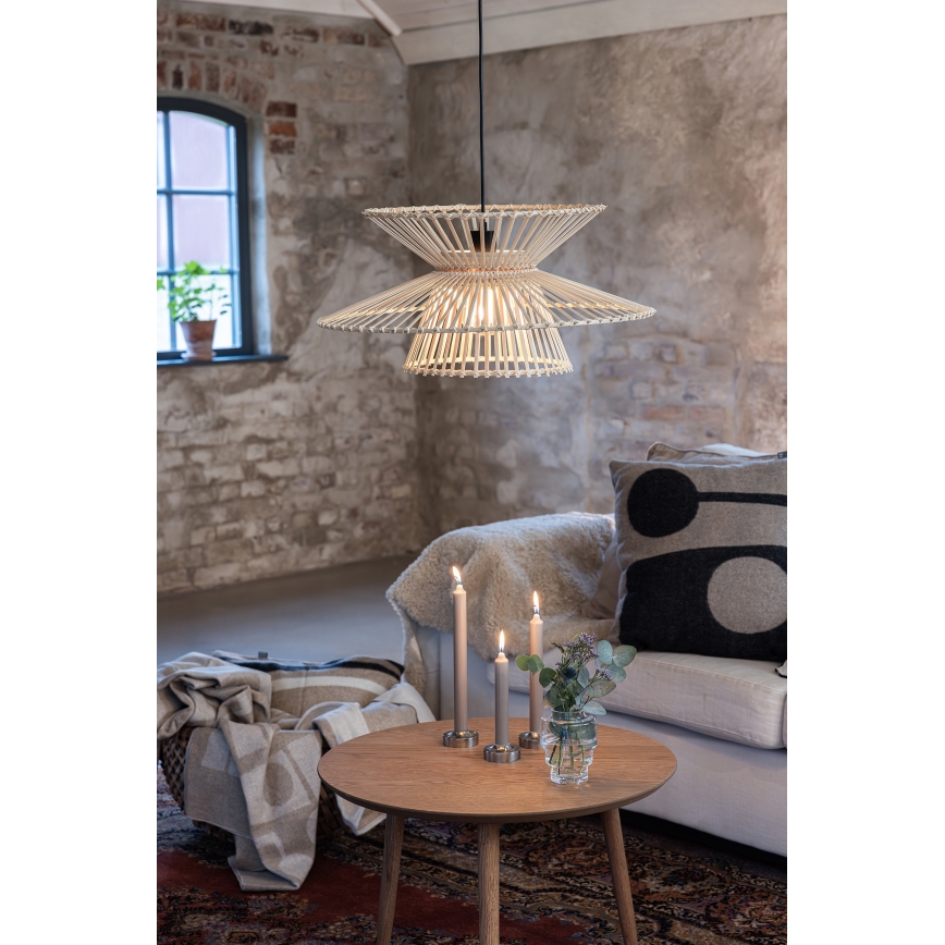 Markslöjd 108785 - Hanglamp aan een koord DUPLICI 1xE27/40W/230V beige/bamboe