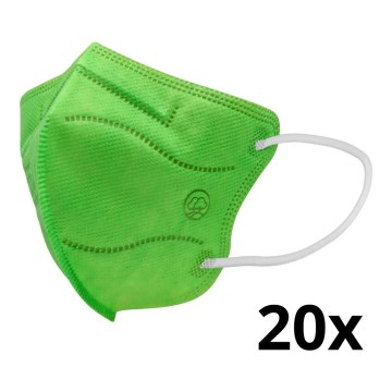 Masque taille enfant FFP2 Enfants NR CE 0370 vert 20pcs