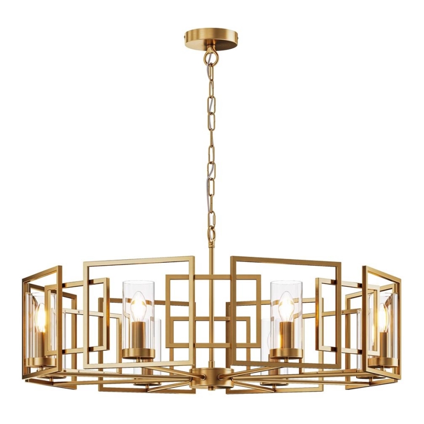 Maytoni H009PL-08G - Suspension chaîne BOWI 8xE14/40W/230V