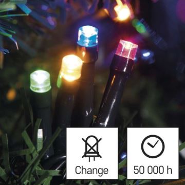 Meerdere Kleuren LED Kerst buitenketting 500x LED / 55m IP44