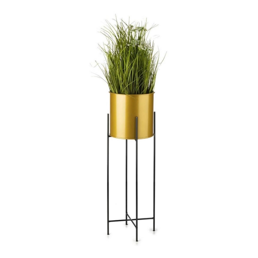 Metalen bloempot OSLO 75x17 cm goud/zwart