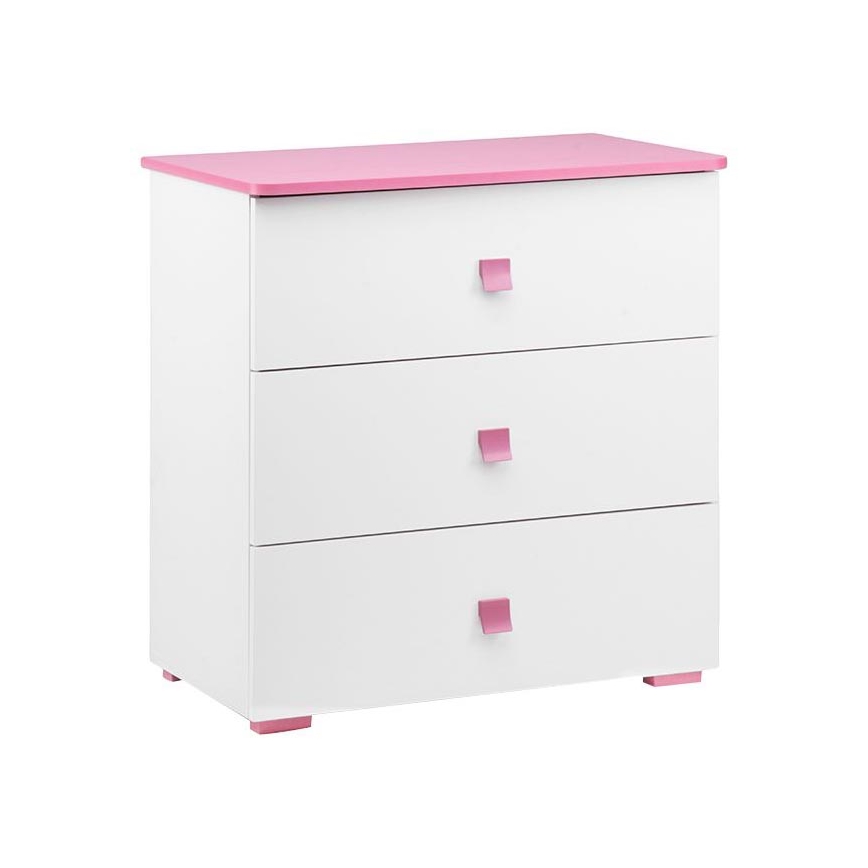 Meuble PABIS 87x83 cm blanc/rose