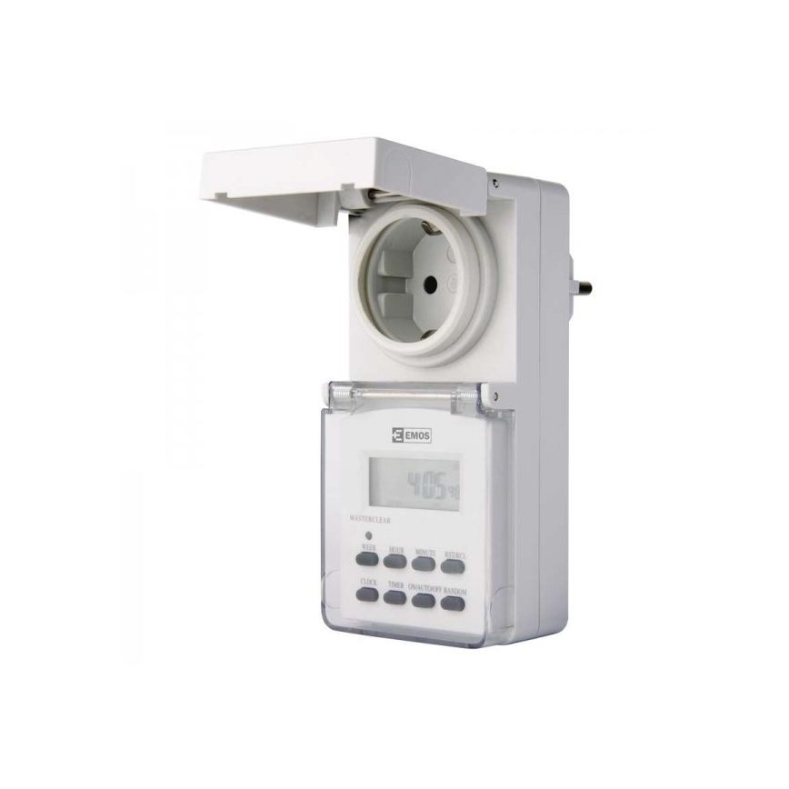 Minuterie digitale extérieure IP44 SCHUKO