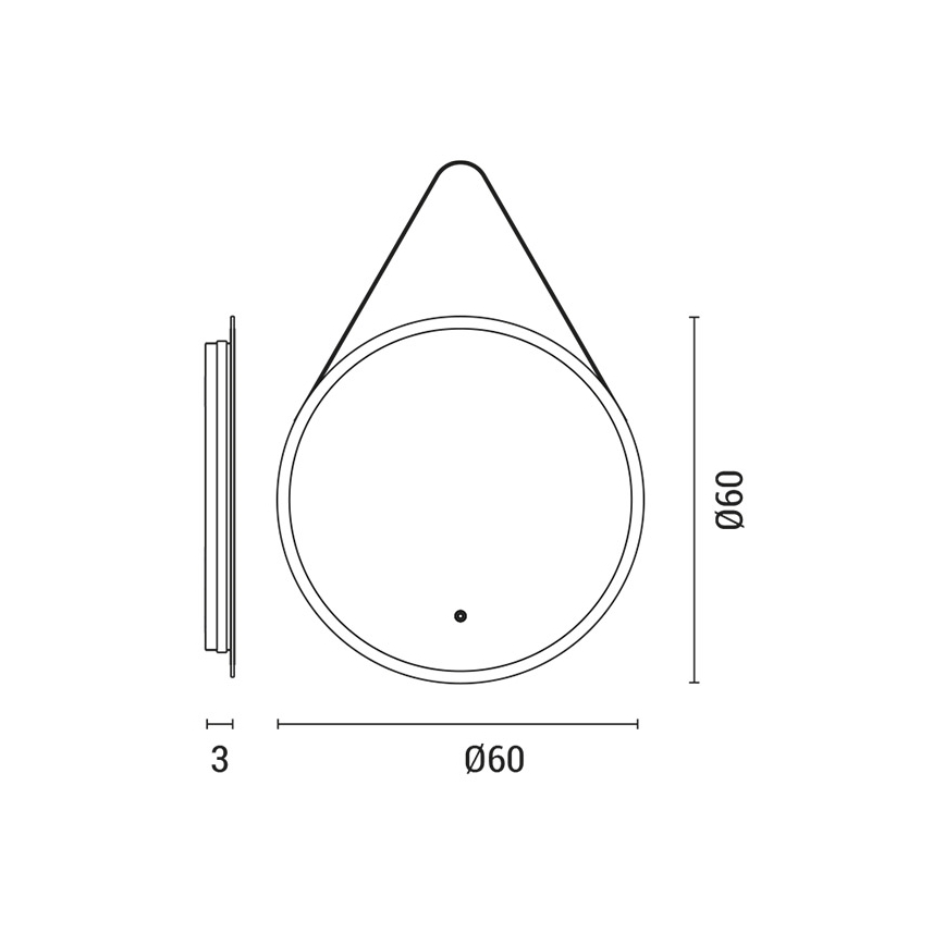 Miroir de salle de bain rétro-éclairé LED/20W/230V 3000/4000/6000K IP44