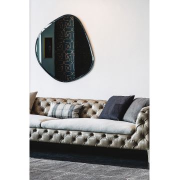 Miroir mural 60x60 cm noir