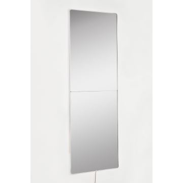 Miroir mural avec un rétroéclairage LED RECTANGULAR 120x40 cm blanc