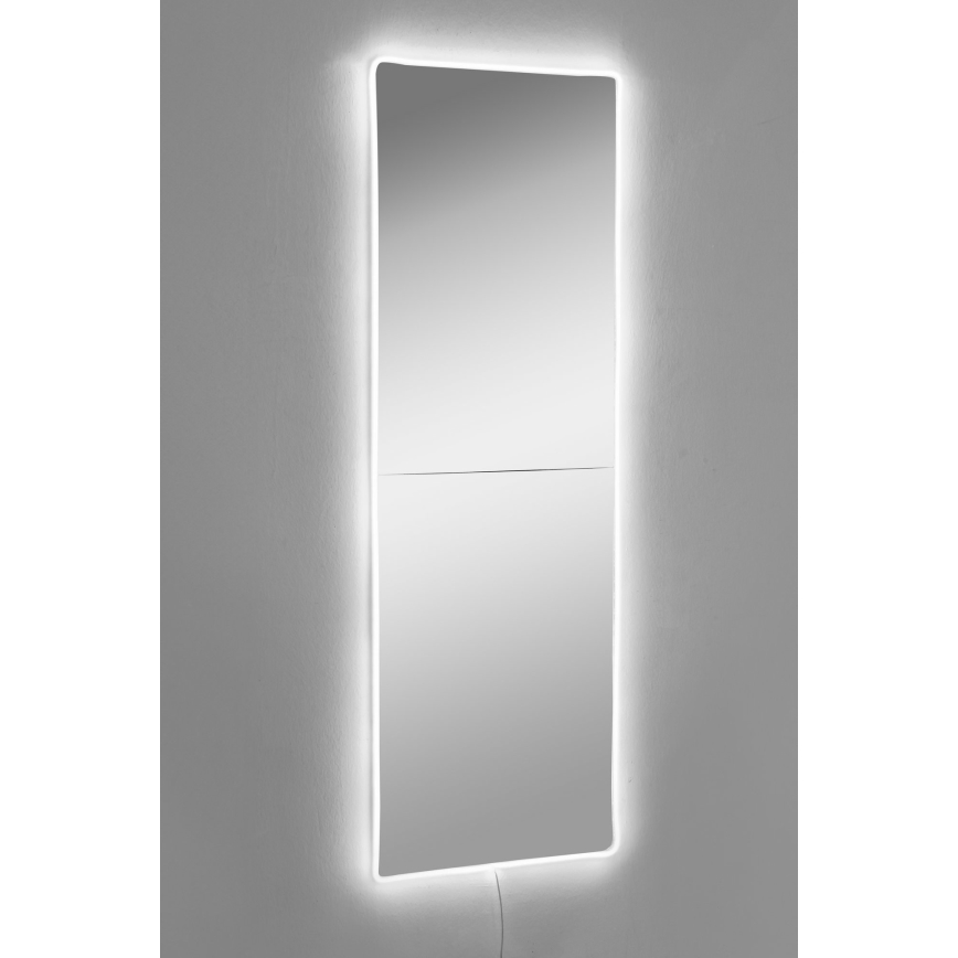 Miroir mural avec un rétroéclairage LED RECTANGULAR 120x40 cm blanc