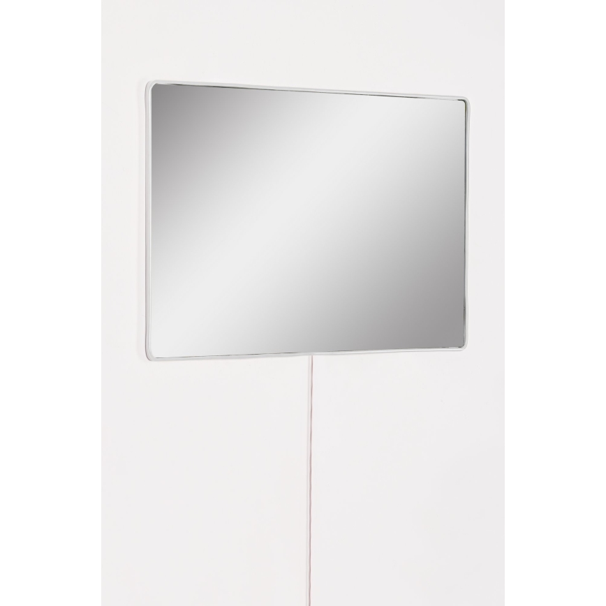 Miroir mural avec un rétroéclairage LED RECTANGULAR 60x40 cm blanc