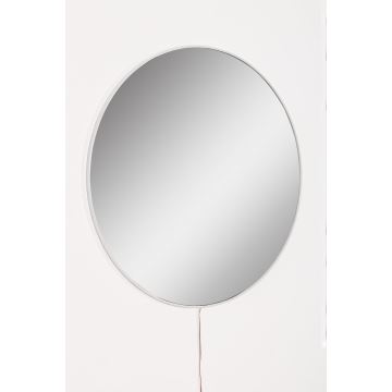 Miroir mural avec un rétroéclairage LED ROUND d. 40 cm blanc