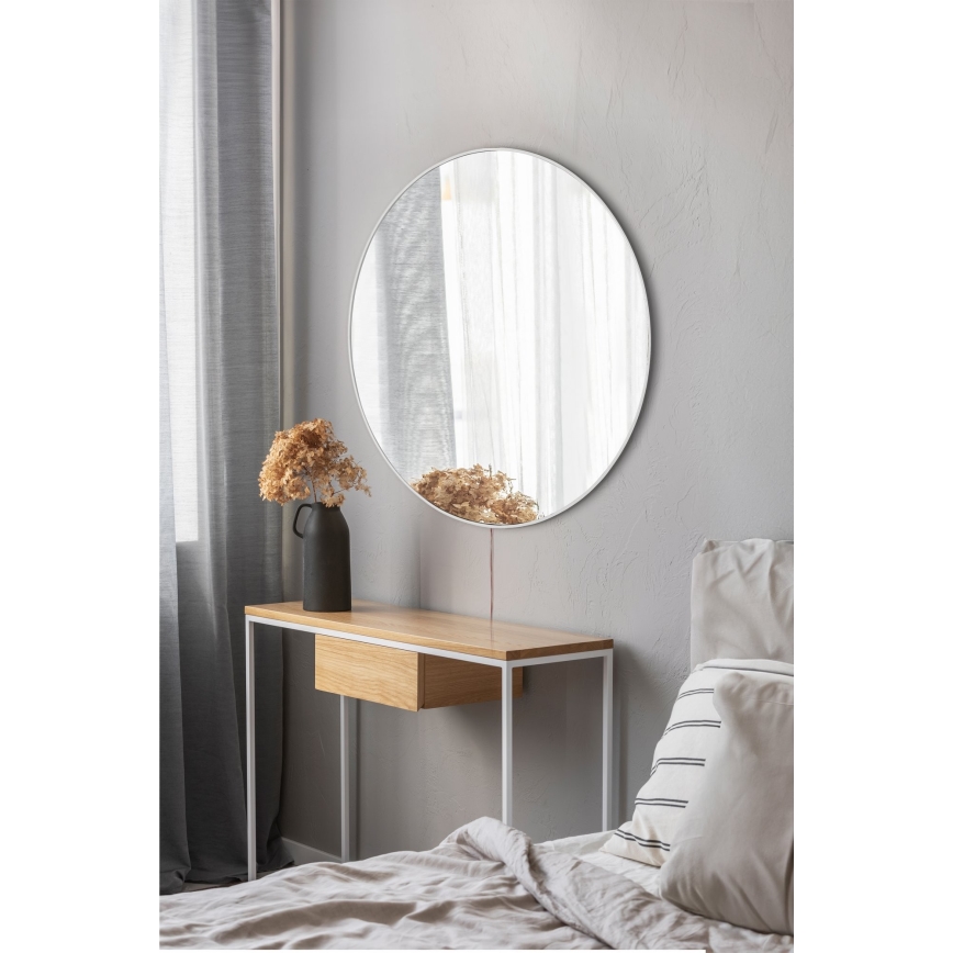 Miroir mural avec un rétroéclairage LED ROUND d. 60 cm blanc