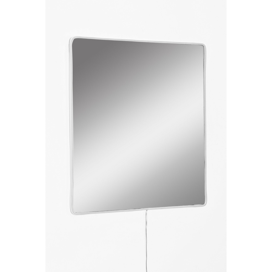 Miroir mural avec un rétroéclairage LED SQUARE 50x50 cm blanc