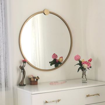 Miroir mural AYNA 60 cm doré