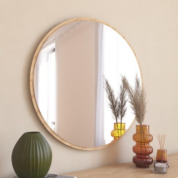 Miroir mural OZZE d. 60 cm marron