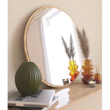 Miroir mural OZZE d. 60 cm marron