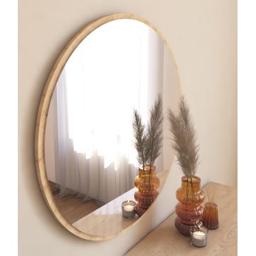 Miroir mural OZZE d. 60 cm marron