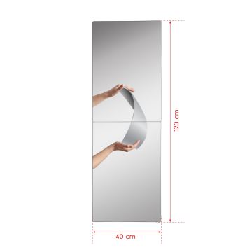 Miroir mural RECTANGULAR 120x40 - 2 parts