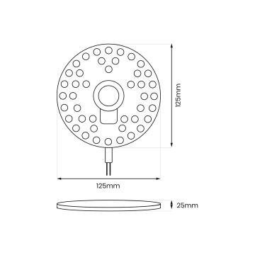 Module magnétique LED/12W/230V d. 12,5 cm 3000K