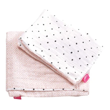 MOTHERHOOD - Katoenen mousseline beddengoed voor babybedjes Pro-Washed 2-delig roze