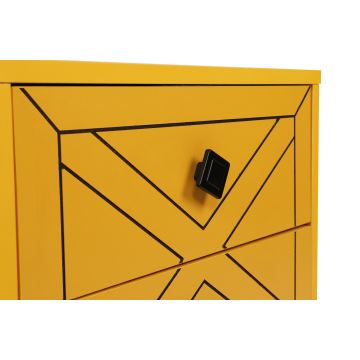 Nachtkastje LUNA 55x50 cm geel