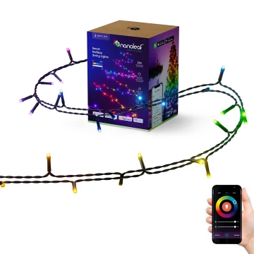 Nanoleaf - LED RGBW Buiten Kerst lichtsnoer ESSENTIALS 250xLED 2x10m 2700-6500K Wi-Fi IP44