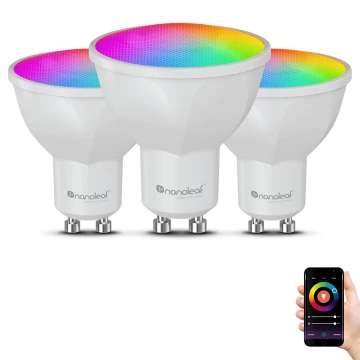 Nanoleaf - LOT x3 Ampoule LED RGBCW à intensité variable ESSENTIALS GU10/5W/230V 2700-6500K CRI 90