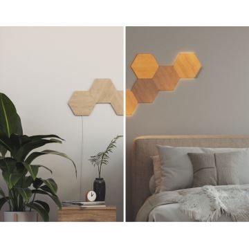 Nanoleaf - LOT 3x Panneau à intensité variable LED HEXAGONS LED/2W/230V Wi-Fi