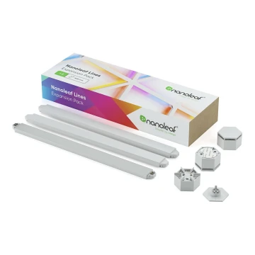 Nanoleaf NL59-E-0001LW-3P-Kit de rallonge x3 Rail à intensité variable LED RGBW LINES 1200-6000K Wi-Fi