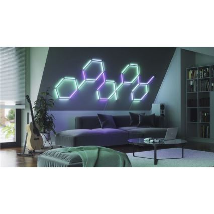 Nanoleaf NL59-K-0002LW-9PK-EU-LOT x9 Rail à intensité LED RGBW LINES 1200 K-6000 K Wi-Fi