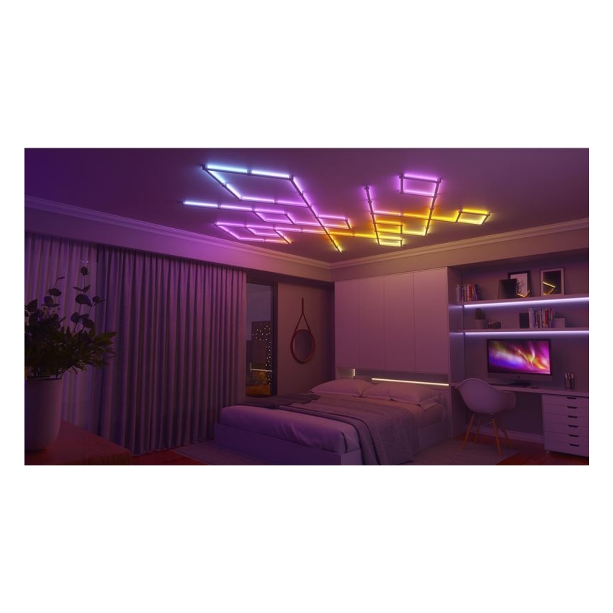 Nanoleaf NL59-K-0002LW-9PK-EU-LOT x9 Rail à intensité LED RGBW LINES 1200 K-6000 K Wi-Fi