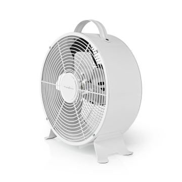 Ventilateur de table RETRO 20W/230V blanc ø25 cm