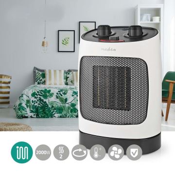 Ventilateur avec élément chauffant en céramique 1000/2000W/230V