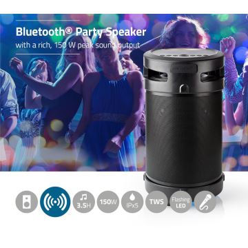 Enceinte rechargeable LED 210W/4400 mAh IPX5