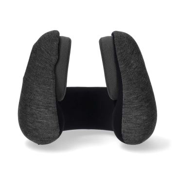 Travel pillow met inbouw draadloze headphones grijs