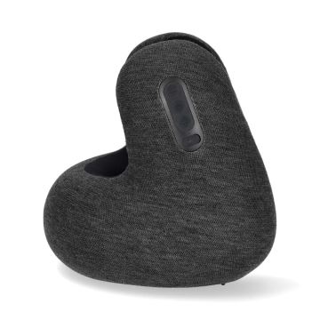 Travel pillow met inbouw draadloze headphones grijs