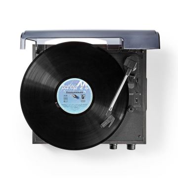 Gramophone avec connexion ordinateur 2x9W + protection poussière