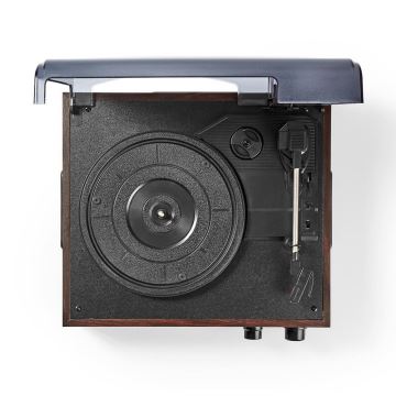 Gramophone avec connexion ordinateur 2x9W + protection poussière