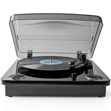 Gramophone avec connexion bluetooth 2x9W + cache anti-poussière