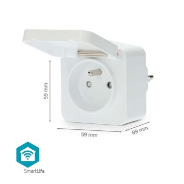 Prise connectée 3680W/230V/ Type E/16A Wi-Fi Tuya IP44