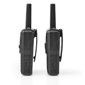 LOT 2x Talkie-walkie rechargeable avec lumière LED 1300 mAh portée 10 km