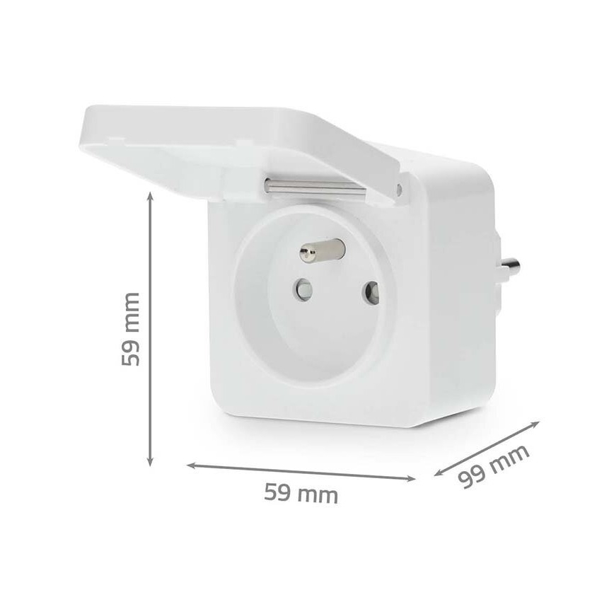 Prise connectée Smartlife 3680W/230V/ Type E/16A Wi-Fi Tuya IP44