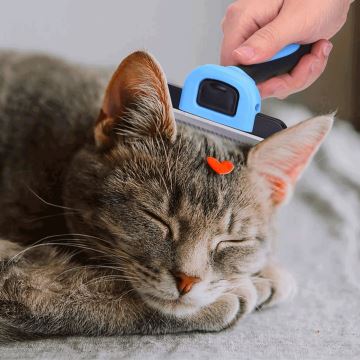 Nobleza - Borstel voor honden en katten blauw 10,5 cm