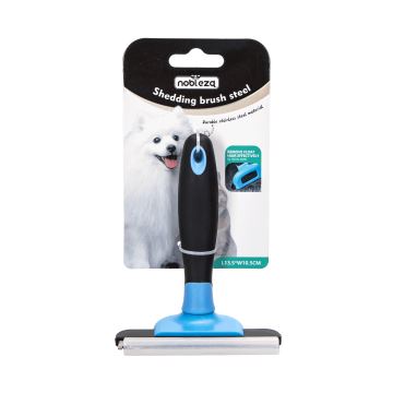 Nobleza - Borstel voor honden en katten blauw 10,5 cm