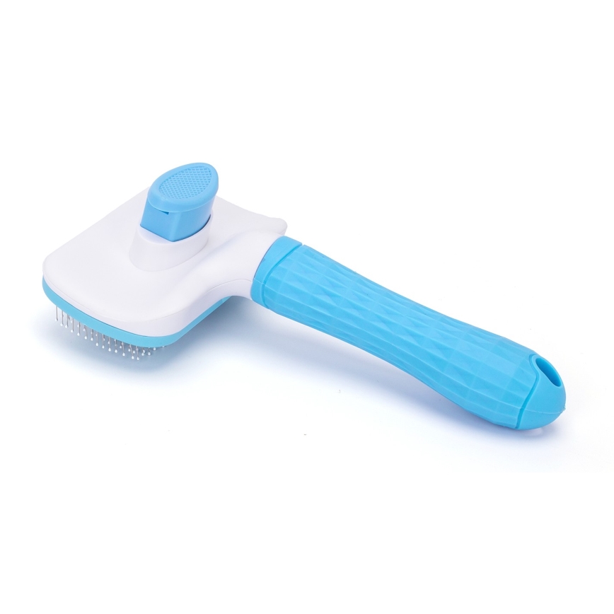 Nobleza - Brosse pour chiens et chats bleu 10,5 cm